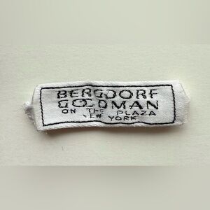 Attention Collectors!  Bergdorf Goodman label.
